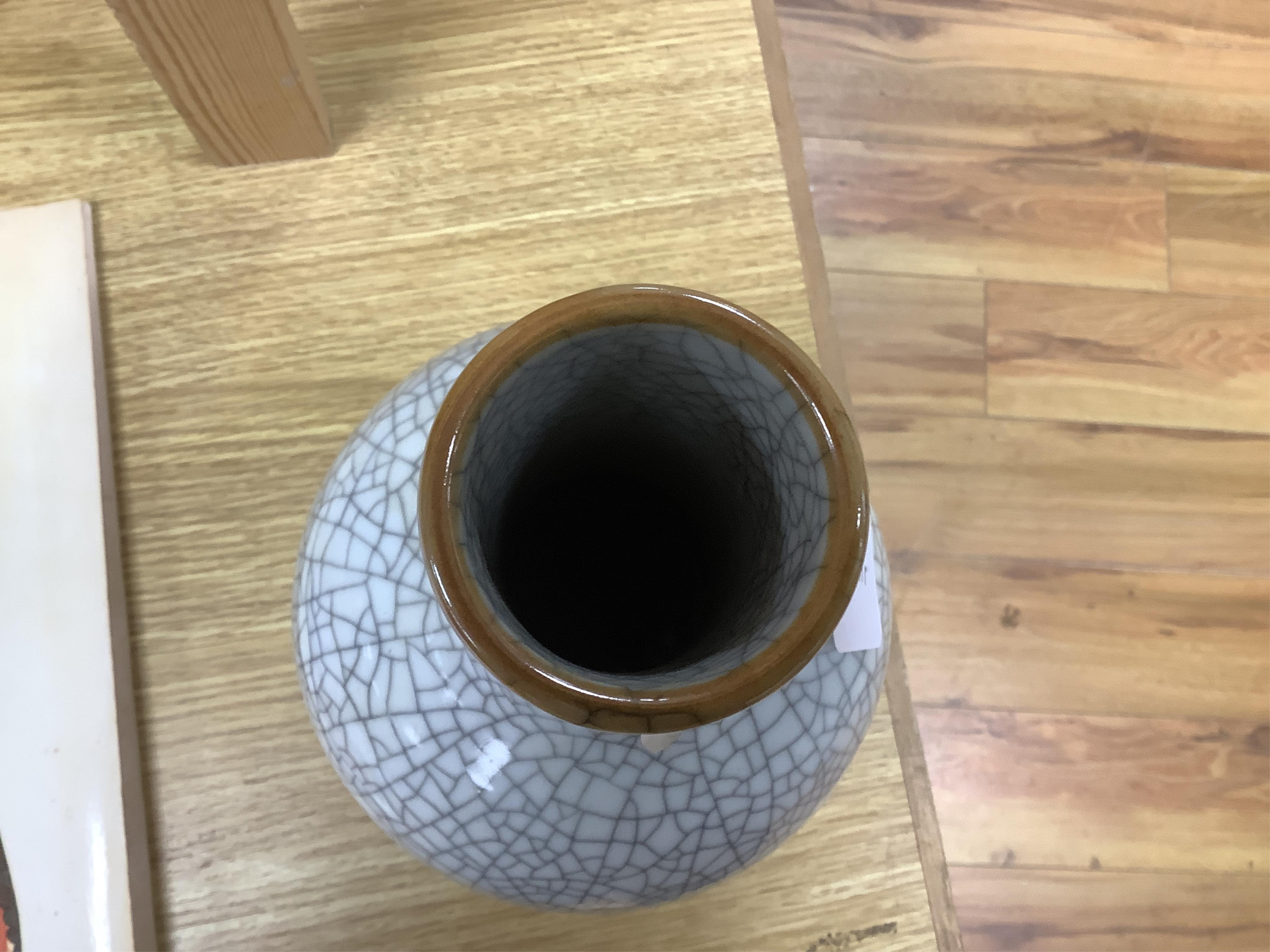 A Chinese crackleware vase, 29cm high